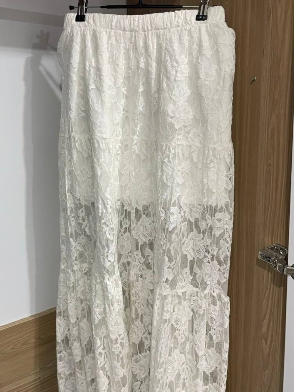White Lace Maxi Skirt